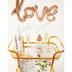 Bride & Groom Word Straw - Bachelorette Party Décor - Bridal Shower Ideas