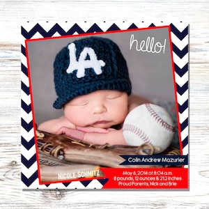 Baseball Baby Announcement - Baby Shower Invitation - Baseball Theme Shower - Printable Invitation - Personalized Digital Invitation