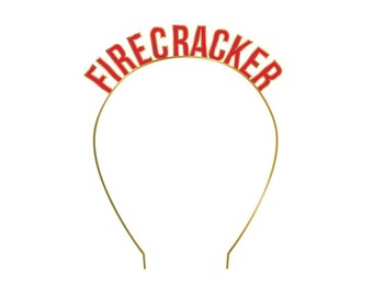 Firecracker Metal Headband - 4th of July Décor - Independence Day Celebration - USA - Red, White & Blue - Patriotic Birthday - Summer BBQ