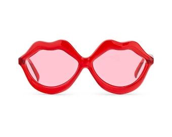 Red Lip Shaped Sunglasses - Bachelorette Weekend - Bachelorette Party Favors - 21st Birthday Ideas - Fun Sunglasses - Bridesmaid Gift