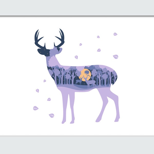 3d Layered Deer Shadow Box Svg, Layered Files For Cricut, Paper Cut Svg, Cardstock Svg, Deer Svg, Laser Cut File 3d Layered Deer Shadow Box Svg, Layered Files For Cricut, Paper Cut Svg, Cardstock Svg, Deer Svg, Laser Cut File