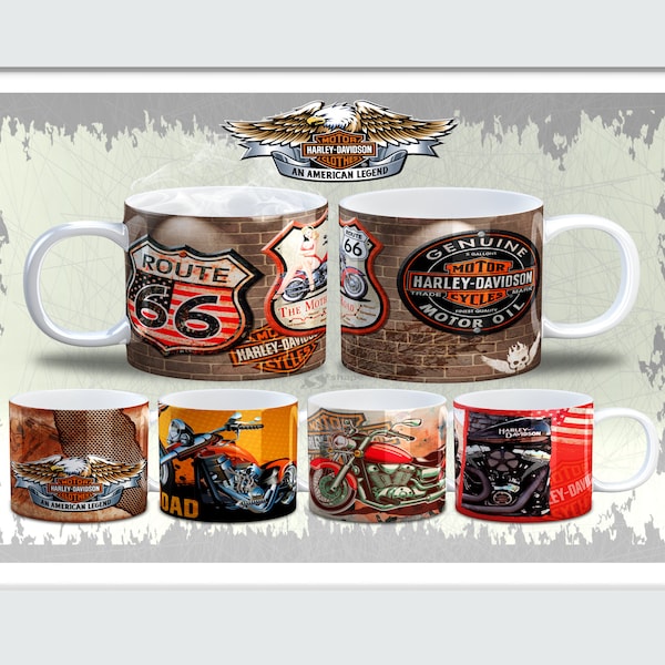 Mug blanc en céramique HARLEY DAVIDSON VINTAGE - MUG/MUG VEHICULE