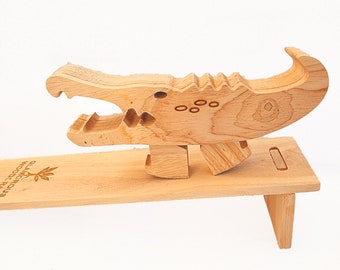Gummibaumholz Gehtier Spielzeug mit Rampe: Umweltfreundliches Kleinkind Geschenk