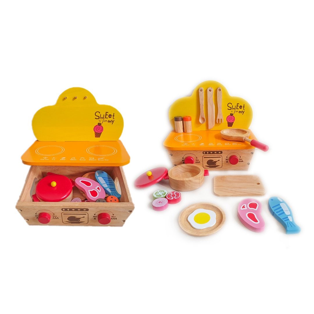 Wooden Cooking Set Portable Cooking Set With Sturdy Wooden Etsy