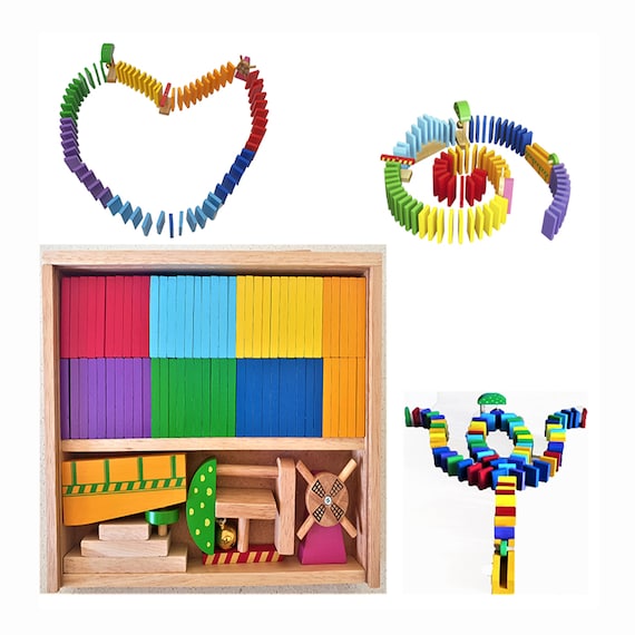 Gioco Del Domino Gigante In Legno 28 Pezzi - Dimensioni 15x7,5 Cm - Gioco Da Tavolo Per Bambini E Adulti - Montessori