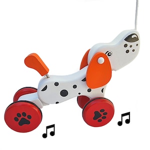 Wooden Pull Along Puppy | Pull Along Baby Gift