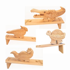 Wooden Ramp Walking Animal Toy: Eco-Friendly Toddler Set