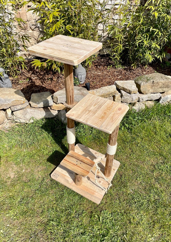 Natural Wooden Cat Tree, Scratching Post for Cats, Kittens, Cat Cave,  Outdoor, Balcony, Unique Cat Tree - Etsy Finland