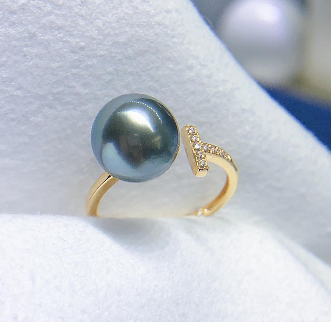 10 1mm Tahitian Green Pearl Ring 18k Yellow Gold Very High Luster Etsy 10-1mm-tahitian-green-pearl-ring-18k-yellow-gold-very-high-luster-etsy