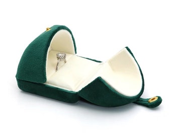 Green Velvet Jewelry Boxes, Ring Earring Stud Box Very Well made