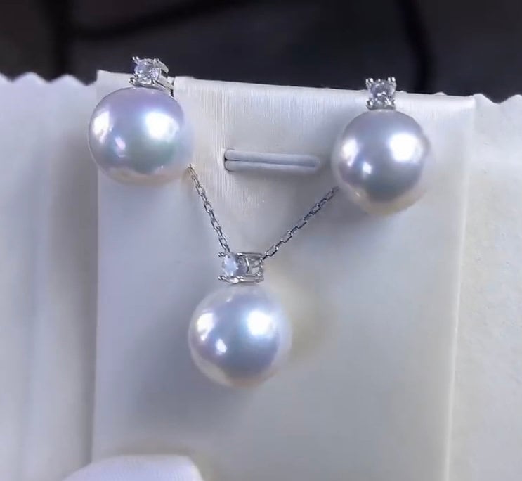 18金ジルコニア 正円エジソンパール11～12mm 18金ジルコニア 正円エジソンパール11～12mm 淡水パールルース卸売り