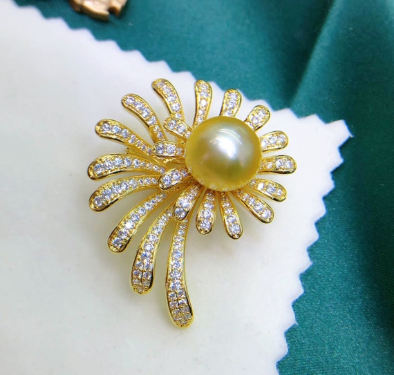 South Sea Golden Pearl Brooch - Flower – Pearlsson