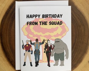 Marvel Birthday Card Etsy