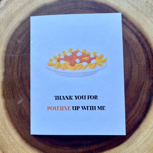 Carte d'anniversaire drôle de poutine, cadeau d'anniversaire de frites et de sauce, merci pour la poutine avec moi, cadeau pour petit ami, cadeau pour petite amie