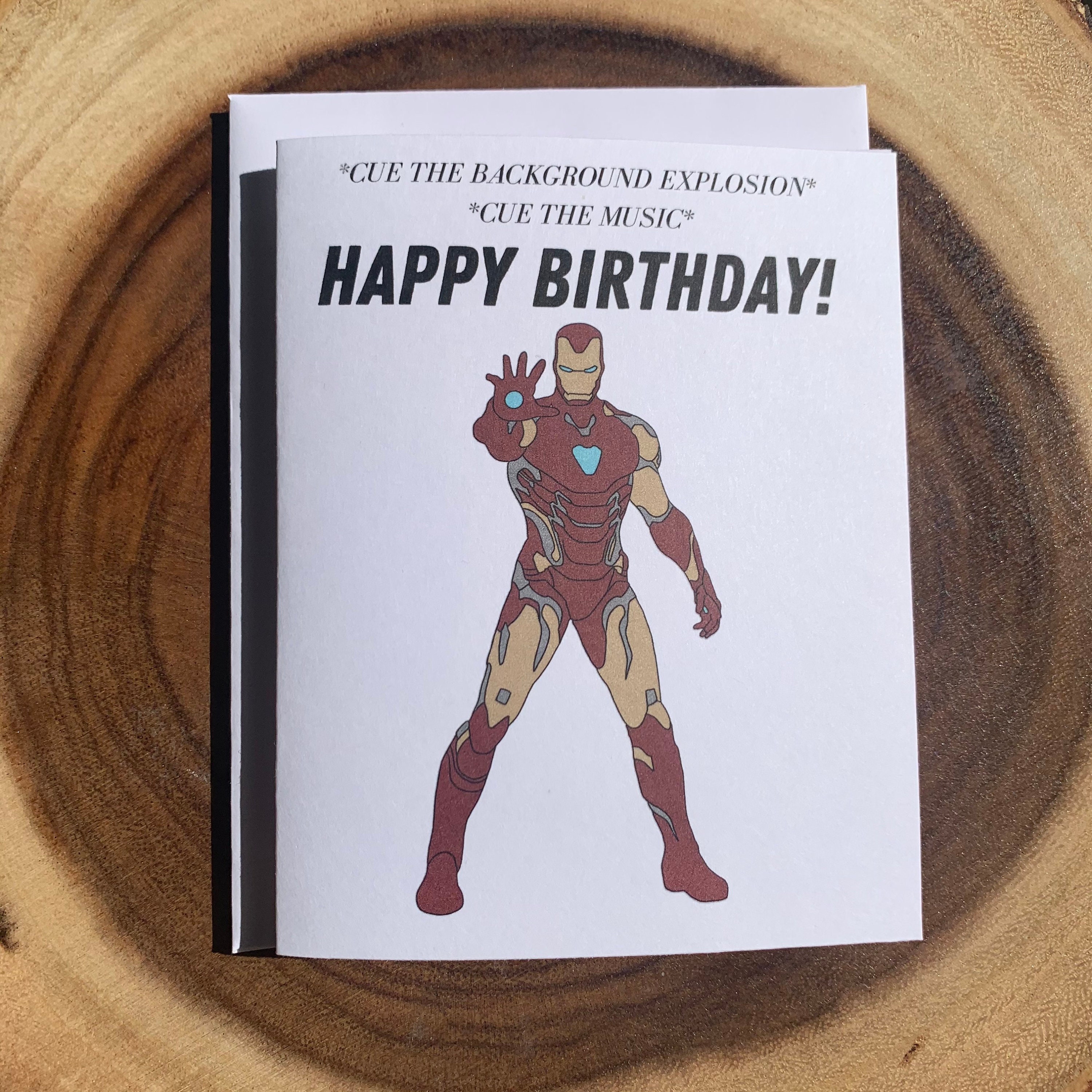 Ironman Birthday Card Marvel Card Greeting Card Birthday Etsy
