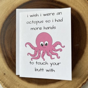 More Hand To Touch Your Butt, Funny Birthday Card, Romantic Card, Anniversary Card, Greeting Card, Valentines Day Card, For him, for her