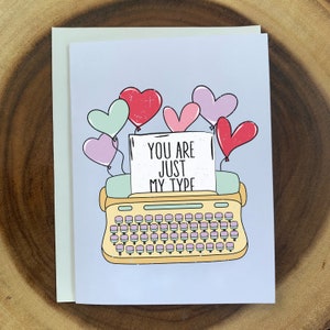 Vous êtes juste mon type - carte de Saint-Valentin romantique pour elle - carte de Saint-Valentin drôle pour petite amie - cadeau de Saint-Valentin pour femme - cadeau pour elle