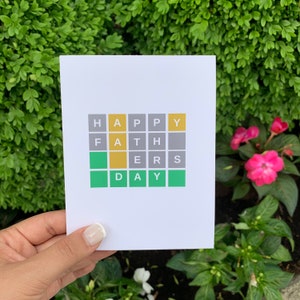 Carte wordle fête des pères, carte drôle pour papa, pour grand-père, jeu de mots, idée cadeau pour papa, blague papa, cadeaux personnalisés pour homme, pour lui.