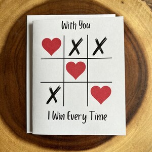 avec vous, je gagne à chaque fois | Carte de Saint-Valentin | Carte d'amour d'anniversaire | Pour petit ami, mari, petite amie ou femme