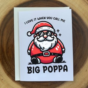 Carte de Noël drôle de père Noël, carte de voeux drôle de vacances de Noël, idée cadeau hilarante, carte de vacances pour lui, pour elle