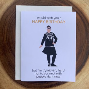 Carte d'anniversaire Schitt's Creek, citations drôles de David Rose, émission de télévision, pour amateur de cinéma, pour personne asociale, carte hilarante