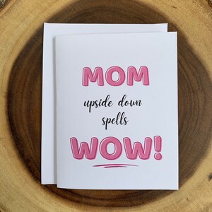 Maman à l’envers sort WOW | Carte d’anniversaire pour maman | Carte de fête des mères | | d’amour et d’appréciation Meilleure maman, grand-mère, grand-mère