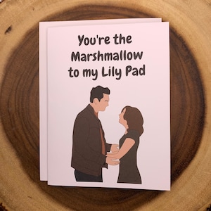 You're the Marshmallow to my Lili Pad, HIMYM, Marshall et Lily, cadeau de série télévisée, carte de couple, carte d'anniversaire, pour lui