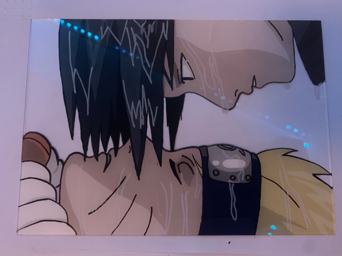 Naruto Sasuke Glass Painting Etsy
