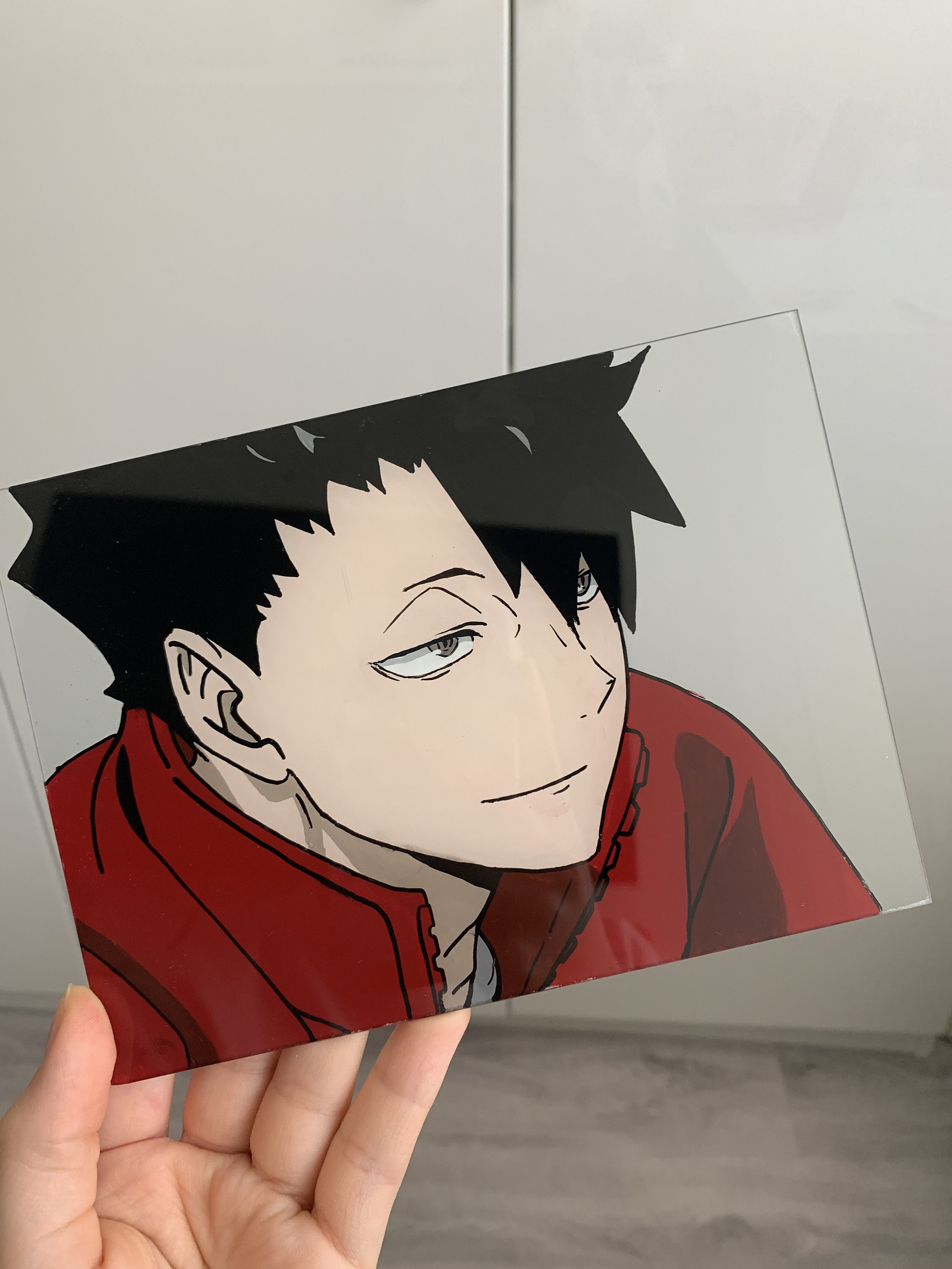 Haikyuu glass painting kuroo Etsy