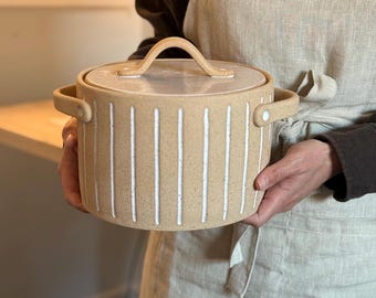 Stoneware Clay Cooking Pot with Lid Ceramic Bakeware