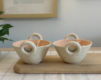 Stoneware Mini Bowls with Handles