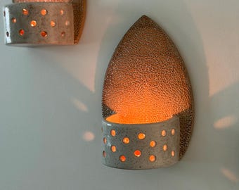 Wall Mounted Ceramic Candle Holder Clay Candle Sconce