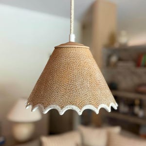 Lampada a sospensione in ceramica fatta a mano, lampada da soffitto unica per isola cucina
