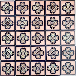 Handpainted Spanish Backsplash Tiles for Kitchen Stove Bathroom Moroccan Handmade Ceramic Coasters
