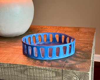 Royal Blue Porcelain Bowl Artisan Bowl Decorative Bowl Centerpiece Housewarming Gift