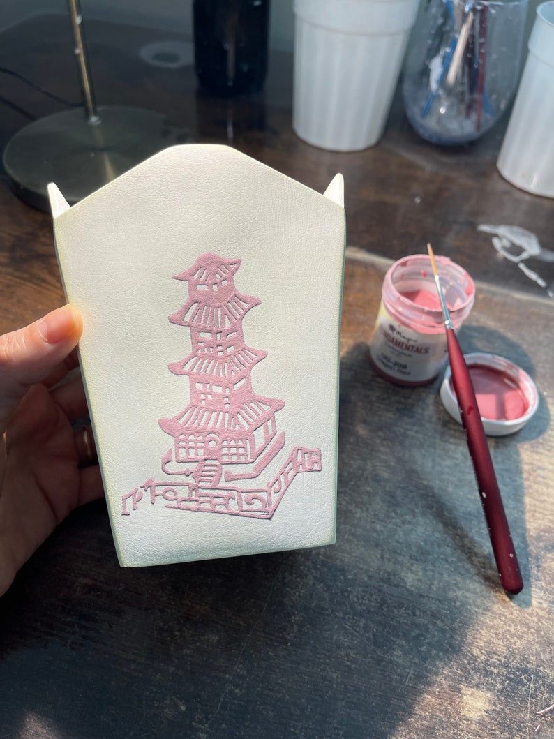 Porcelain Chinese Take Out Box Functional Handmade Ceramic Etsy