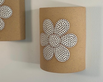 Ceramic Wall Sconce Flower Light Fixture for Wall Farmhouse Sconces Ambient Lighting