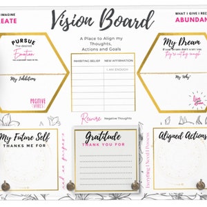 Vision Board - Dry Erase Board, Vision Board, Manifest, vision board kit