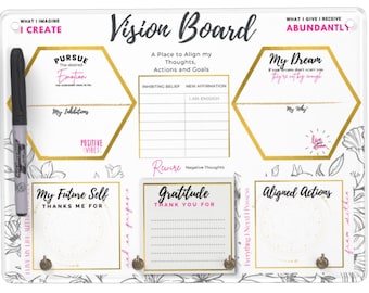 Vision Board - Dry Erase Board, Vision Board, Manifest, vision board kit