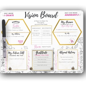 Vision Board - Dry Erase Board, Vision Board, Manifest, vision board kit image 3