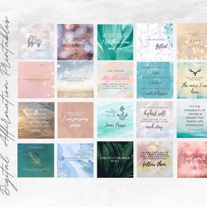 Kit para impressão do Vision Board - 39 cartões. Cartões de afirmação para impressão. Cartões de afirmação para impressão. Afirmações para impressão. Quadro de Visão 2024.