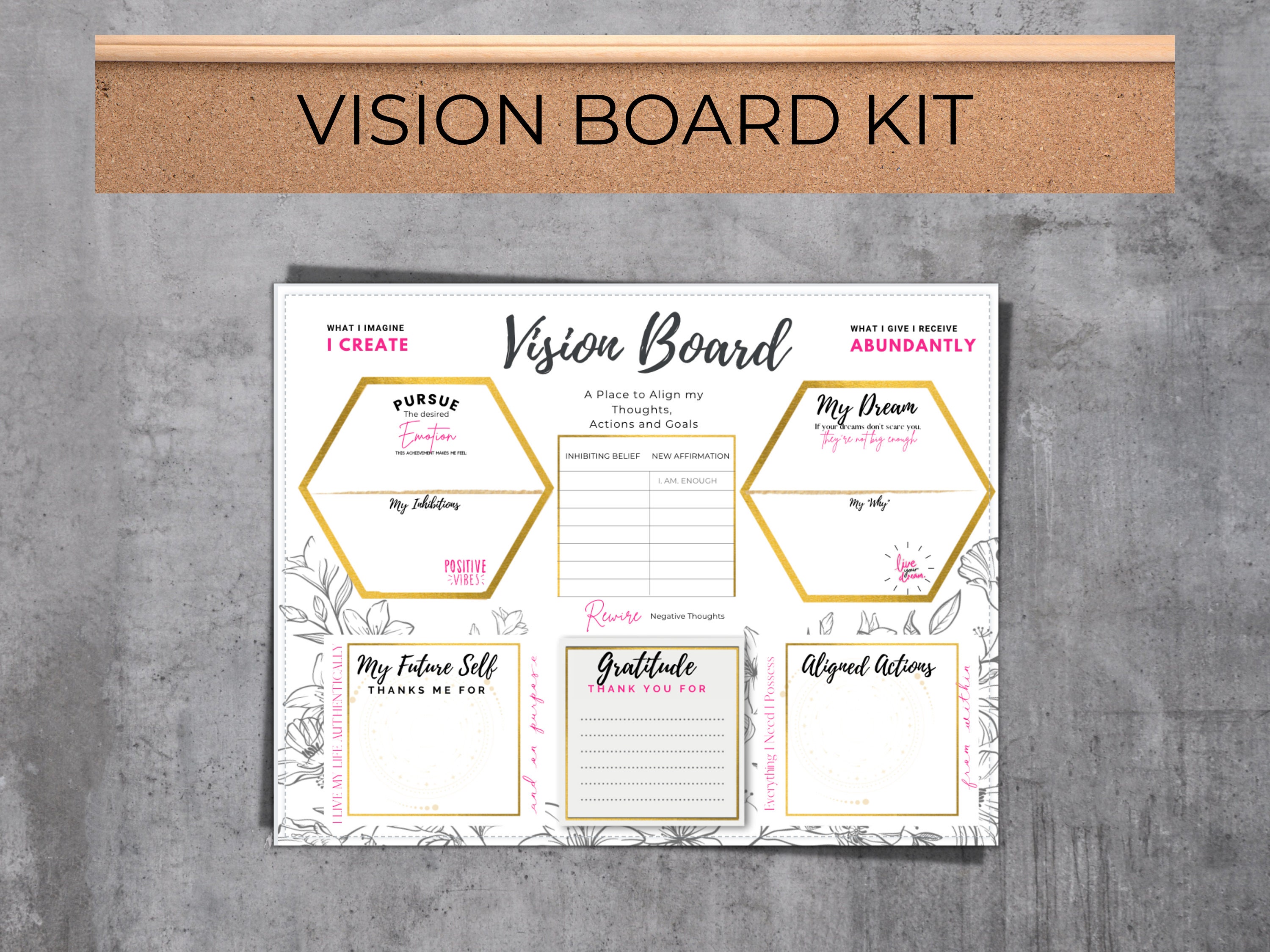 The Ultimate Digital Vision Board Kit. Manifesting Journal. - Etsy