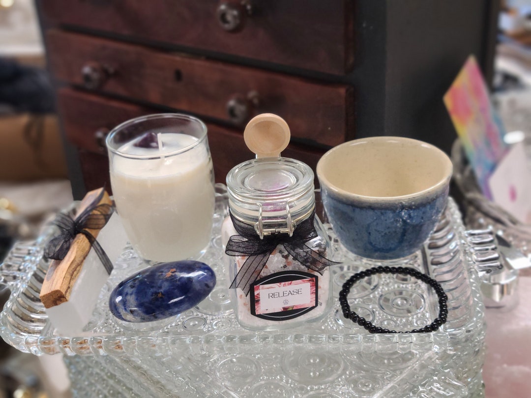 New Moon Full Moon Ritual Kit. Manifesting Bundle. Gift Basket. Teacup ...