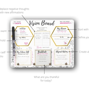 Vision Board - Dry Erase Board, Vision Board, Manifest, vision board kit image 2