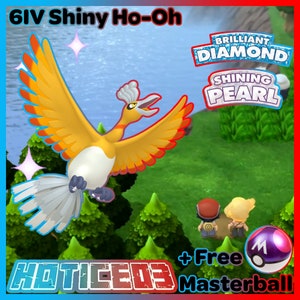 Shiny 6IV Ho-Oh and Lugia Legendary Birds Pokemon Holding Master