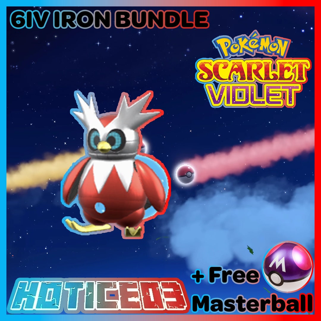 Pokemon Scarlet Violet Iron Bundle Max Stats 6IV Master Ball // Fast