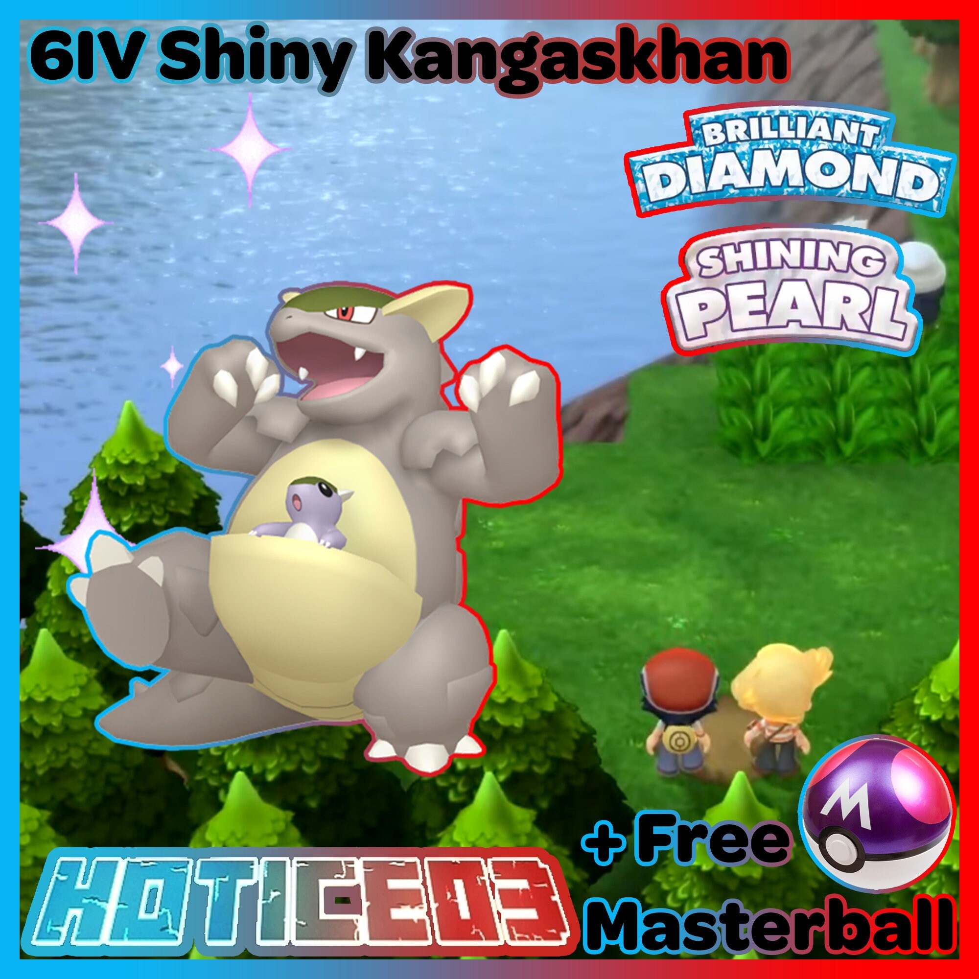 Shiny Kangaskhan / Pokemon Let's Go / 6IV Pokemon / Shiny Pokemon