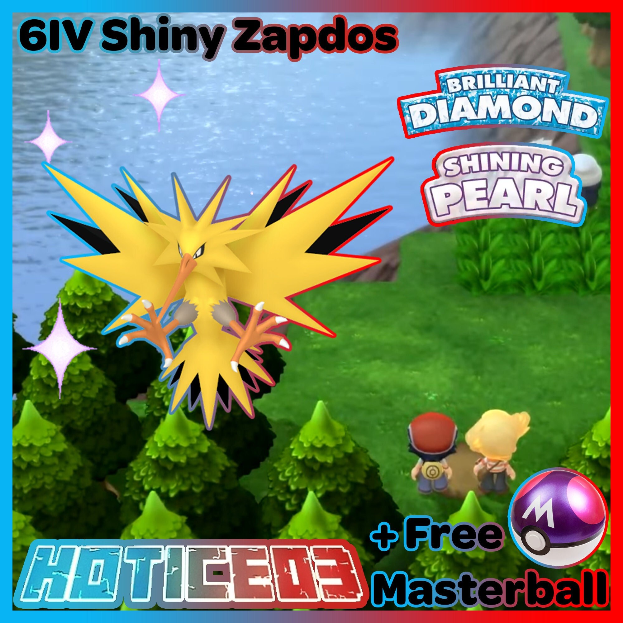 Articuno + Zapdos + Moltres Shiny 6IVs - Pokemon Let's GO Pikachu Eevee