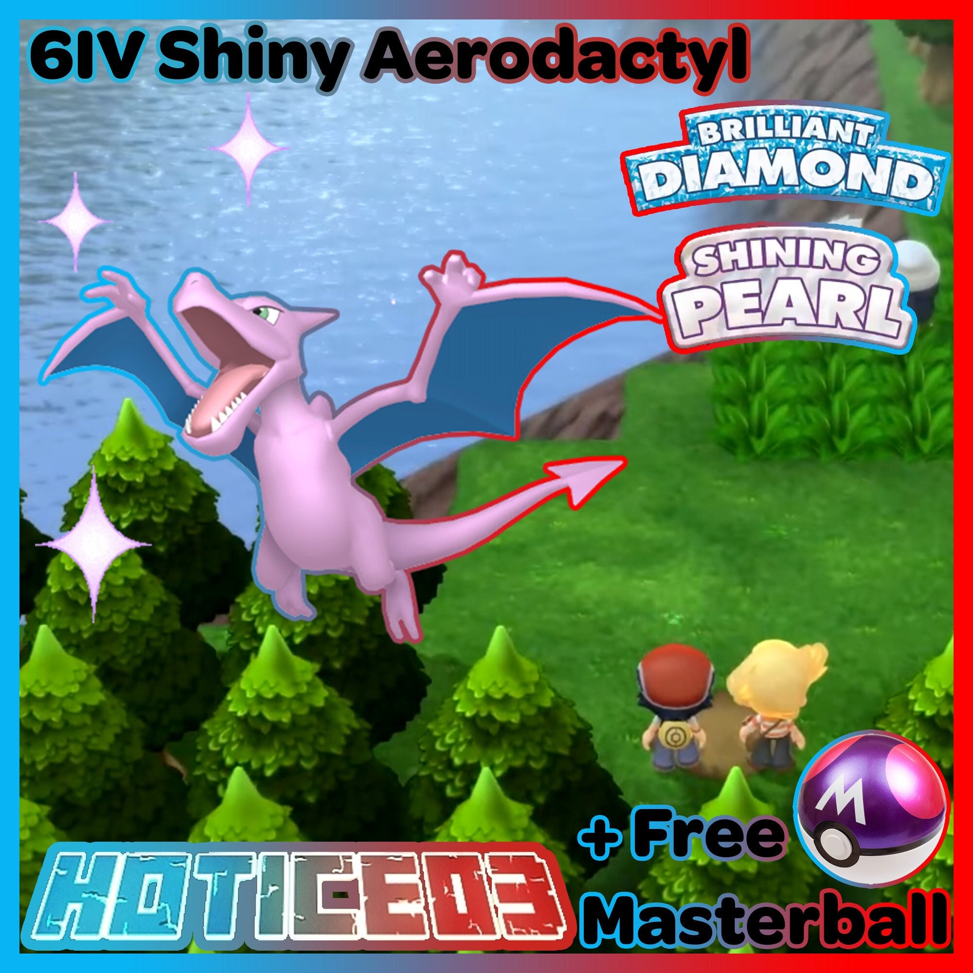 Shiny AERODACTYL 6IV / Pokemon Brilliant Diamond and Shining