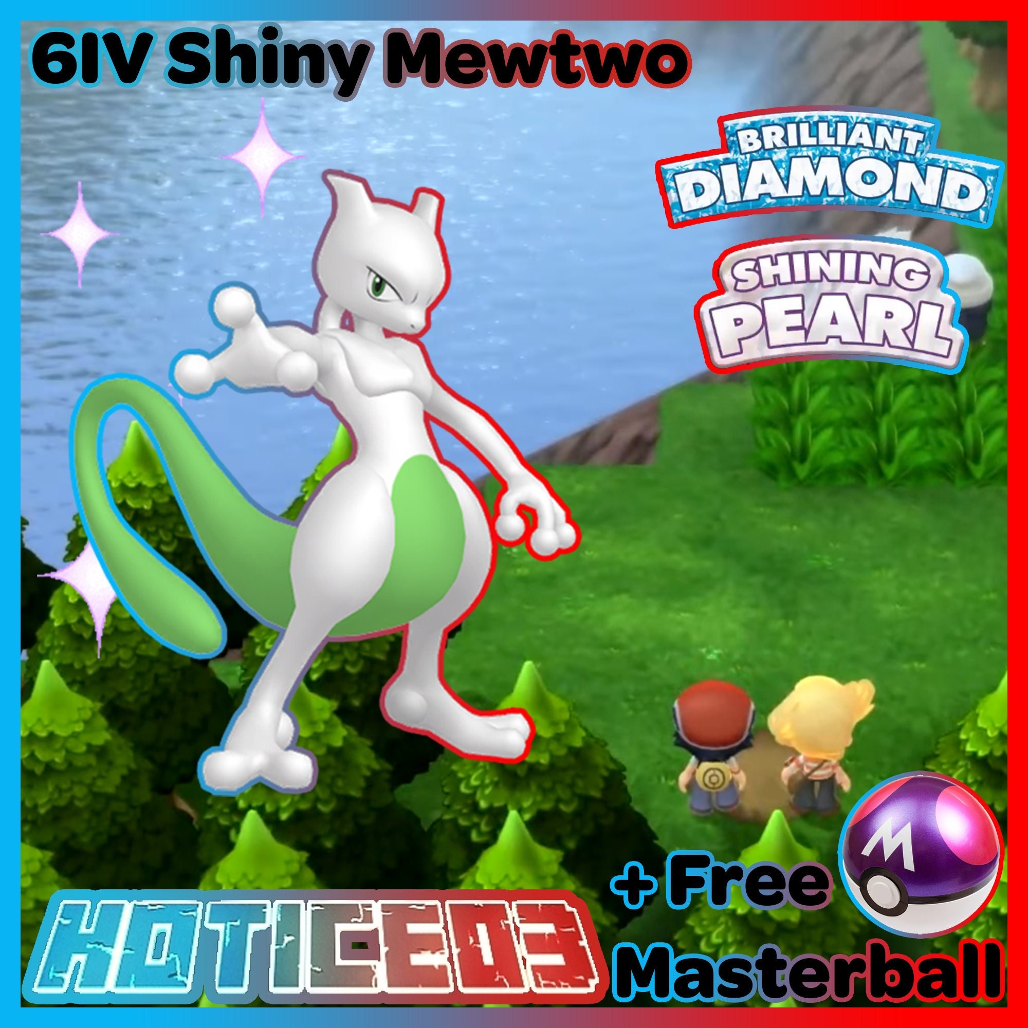 Shiny Legendary Mewtwo / Pokémon Brilliant Diamond and Shining